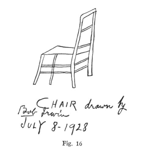 Bob Irwin's drawing of a chair