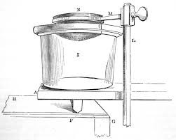 Illustration of water container on wooden board