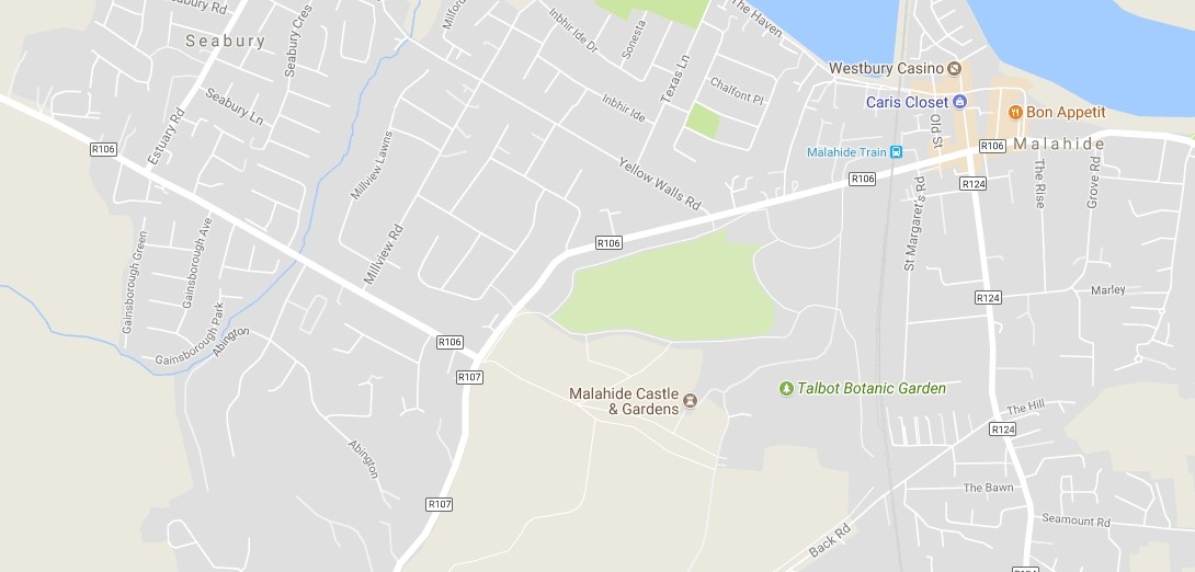 Google map of Malahide, Ireland