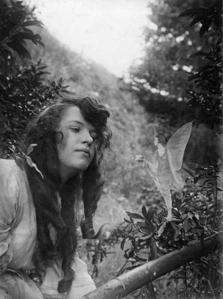 Fairy Offering Posy of Harebells to Elsie