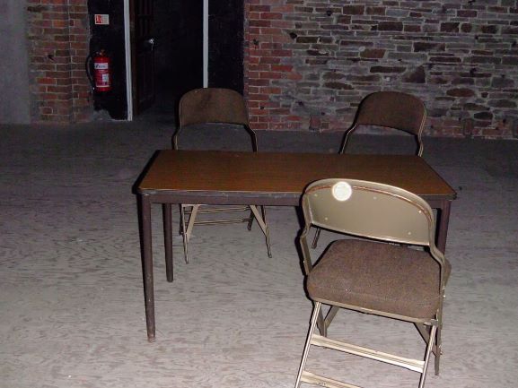 photograph taken during Para.Science 'orbs' experiment showing a circular light flash