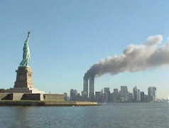Data from random event generators gathered during and after the September 11, 2001 terrorist attacks showed a significant spike, suggesting a perturbation caused by collective emotional responses around the globe. photo of the New York September 11 attacks