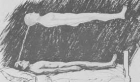 Illustration from The Phenomena of Astral Projection by Muldoon & Carrington (1951) Illustration from The Phenomena of Astral Projection by Muldoon & Carrington (1951)