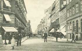 1907 photograph of Kongensgade street in Copenhagen, where the fire broke out