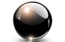 image of black crystal ball