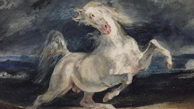 Horse Frightened by a Thunderstorm, by Eugène Delacroix (1824)