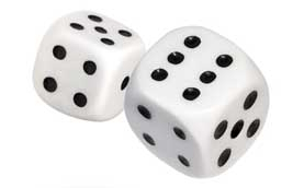 image of dice being thrown