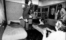 One of a motor-drive series of images of Janet Hodgson levitating captured by Daily Mirror photographer Graham Morris