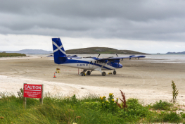 Airport beach on the Isle of Barra, Scotland