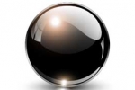 image of black crystal ball