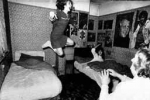 One of a motor-drive series of images of Janet Hodgson levitating captured by Daily Mirror photographer Graham Morris