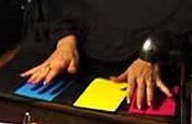 photograph of testing in dermo-optical perception of colours