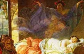 A Dream of a Girl Before a Sunrise (1833) by Karl Bryullov Painting - A Dream of a Girl Before a Sunrise (1833) by Karl Bryullov