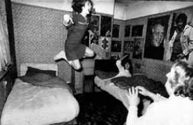 One of a motor-drive series of images of Janet Hodgson levitating captured by Daily Mirror photographer Graham Morris