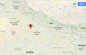 Location of Uncha Larpur, the home village of the murdered twins map of Indiia showing location of Uncha Larpur