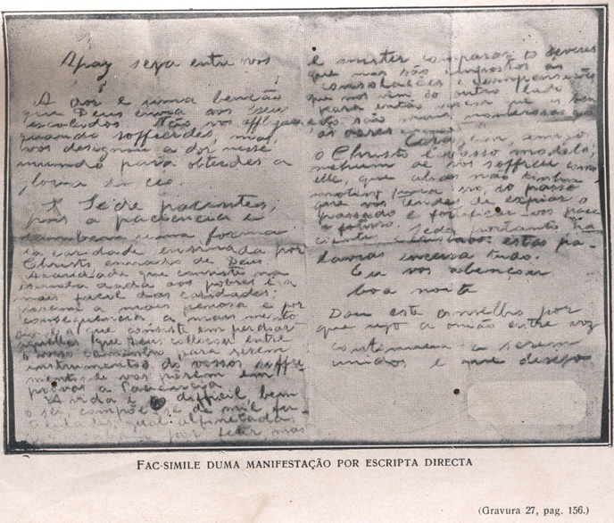 sample of Prado's direct writing