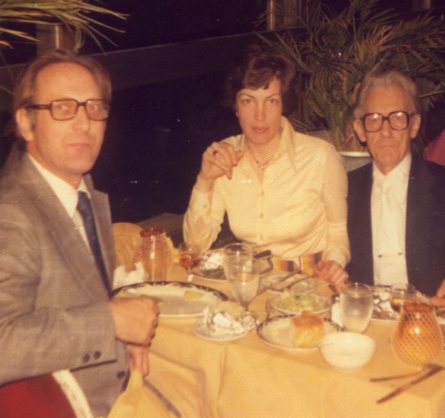 Hafsteinn (right) with his second wife Gudlaugur Elisa Kristinsdóttir, while taking part in experiments at the American Society for Psychical Research in New York.